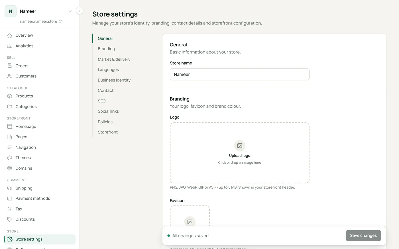 Ein übersichtlicher Ort für Ihren Shop